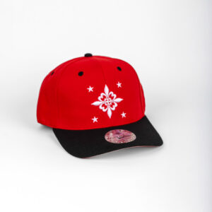 Royal Diamand 6 pan Profil haut baseball visière arrondie snapback rouge/noir