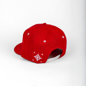 Cursif 6 pans Profil haut baseball visière plate snapback rouge