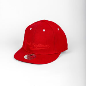 Cursif 6 pans Profil haut baseball visière plate snapback rouge